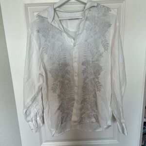 Tommy Bahama Down the Isle Linen Shirt Size Large